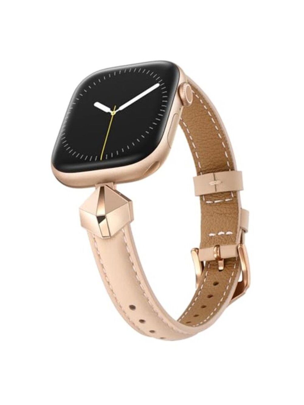 NEW Pink/Rose Gold Leather Slim Apple Watch Band